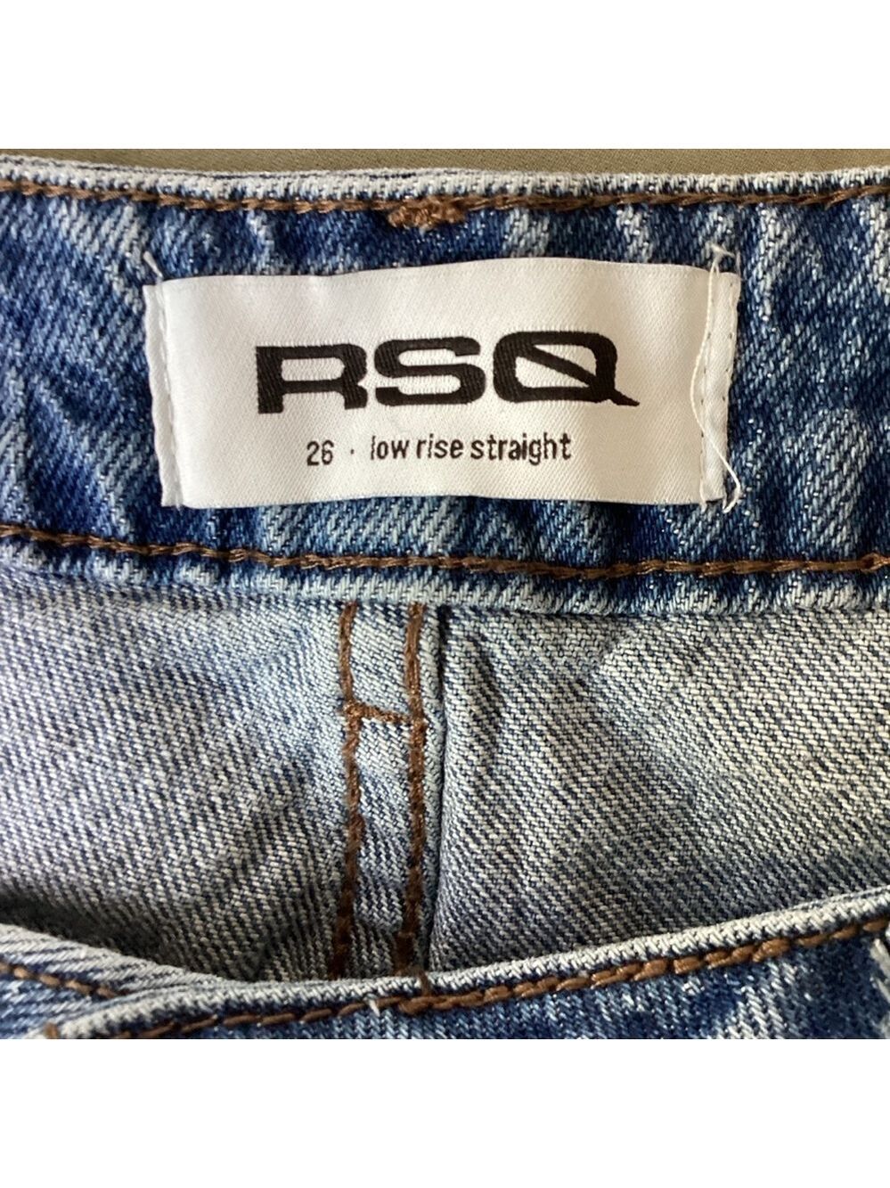 RSQ size 26 low rise Blue Straight‎ Leg Jeans Classic Style - Picture 4 of 6